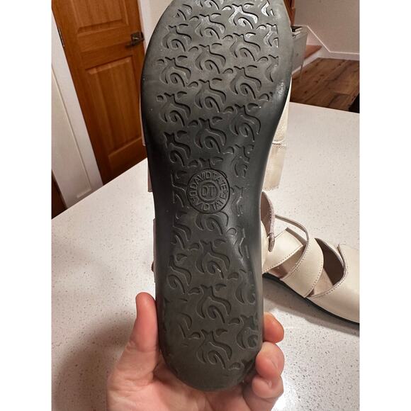 David Tate White Leather Strappy Sandals Women's 10 - Picture 10 of 11